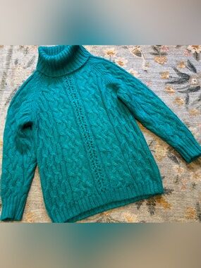 Express Tricot Vintage Mohair Sweater Small Tunic Turtleneck